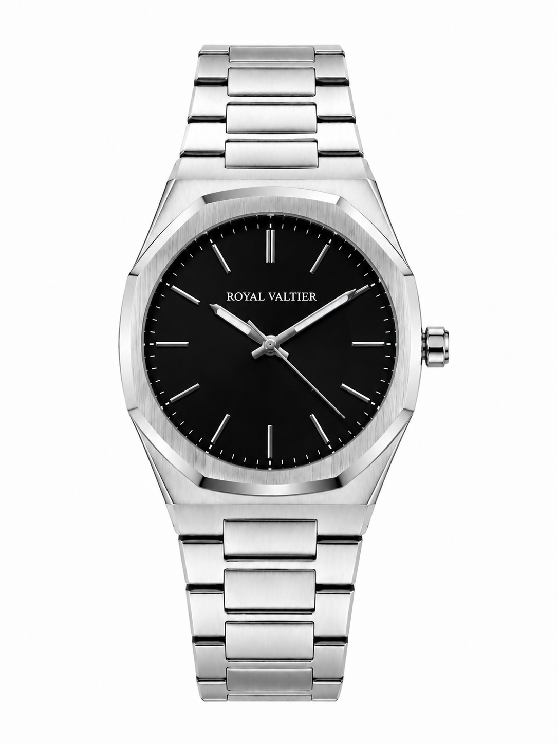 Royal Valtier Noir Silver | Premium Erkek Kol Saati