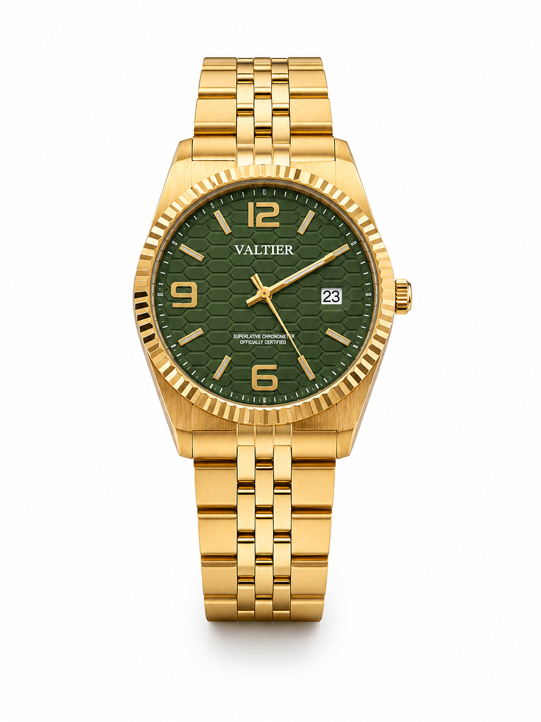 Royal Valtier Emerald Gold | Premium Erkek Kol Saati