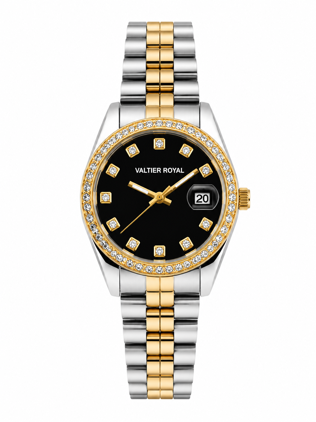 Royal Valtier Noir Gold | Taşlı Kadın Kol Saati