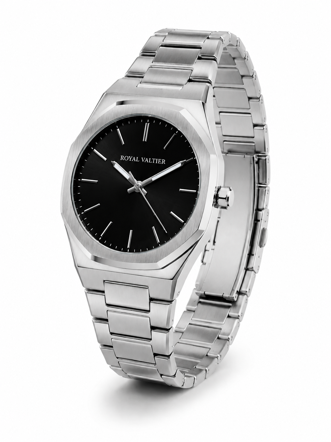 Royal Valtier Noir Silver | Premium Erkek Kol Saati